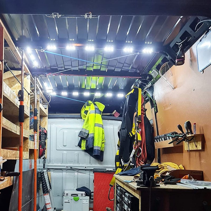 ROYFACC 60 LED Van Light Car Interior Light Bright White Lighting Dome Lamp Ceiling Work Lights Kit for Van Truck Auto Car Vehicle Caravan DC 12V (20 Modules, White) - Image 2